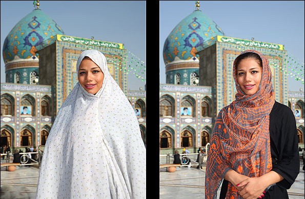 (تصاویر) حجاب قبل و بعد از ورود